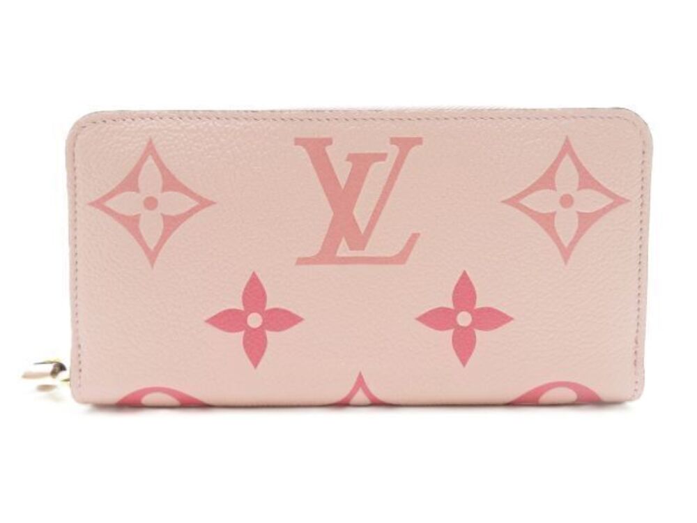 LOUIS VUITTON Zippy Wallet Bicolor Monogram Empreinte Boutonde Long Rose Pink